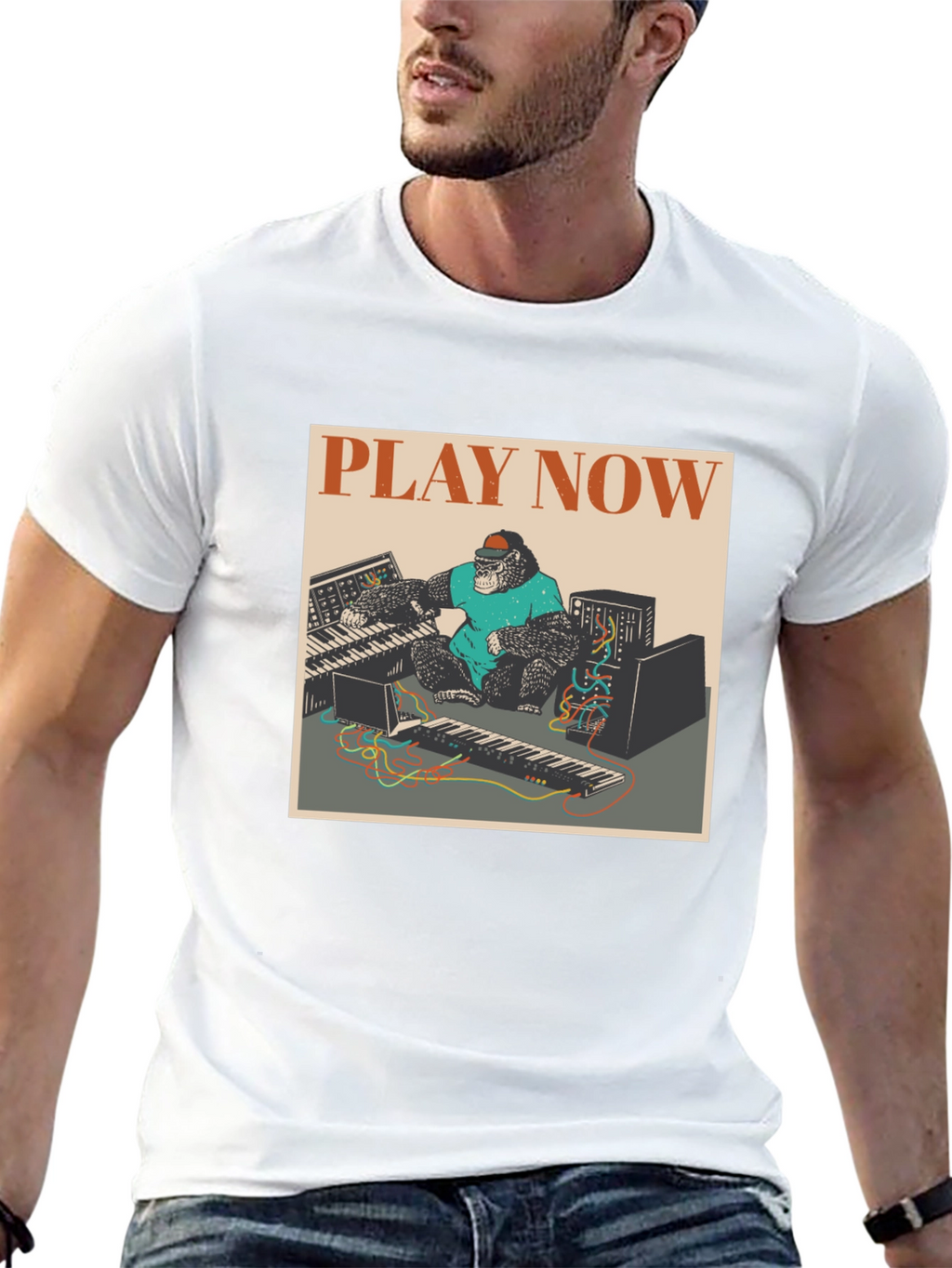 Play Now Gorilla Graphic Tee - Black