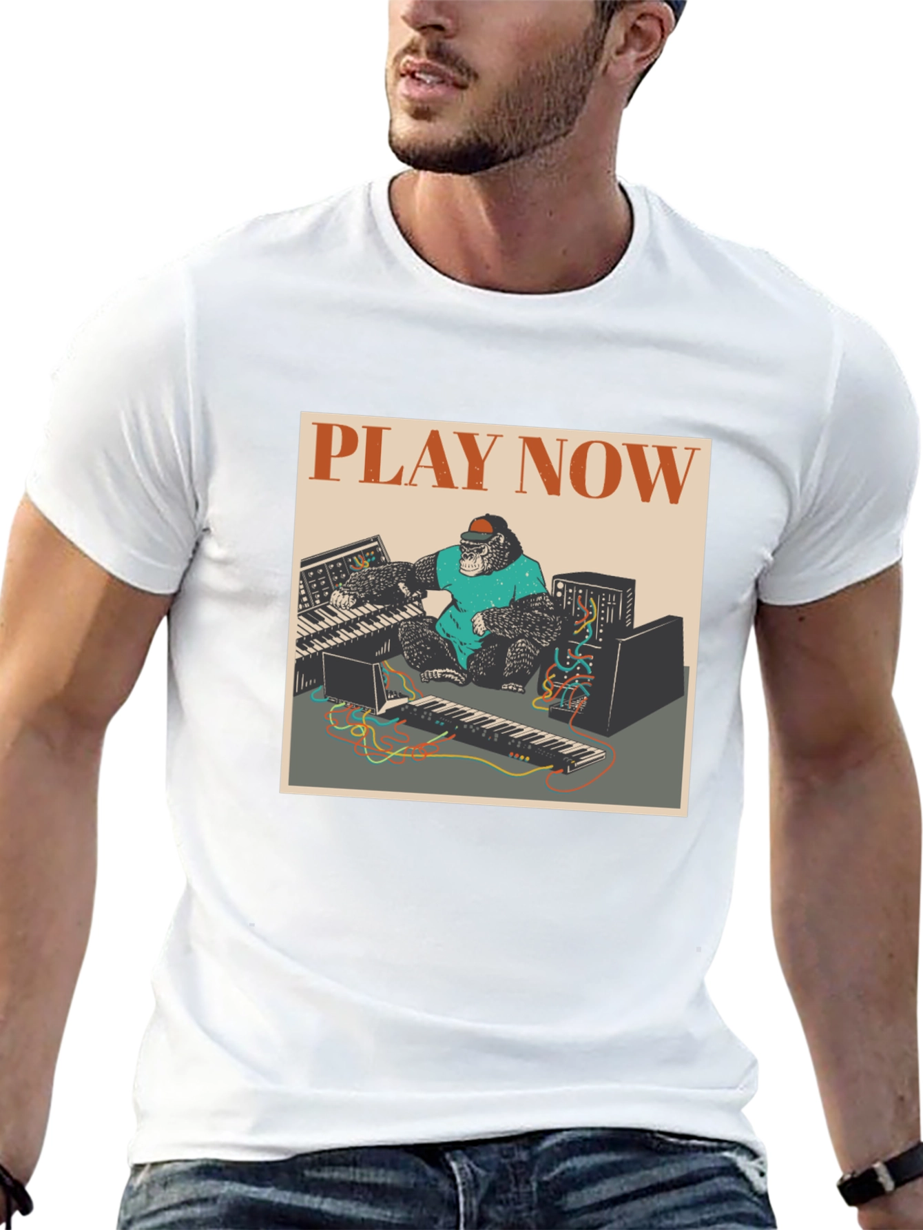 Play Now Gorilla Graphic Tee - Black