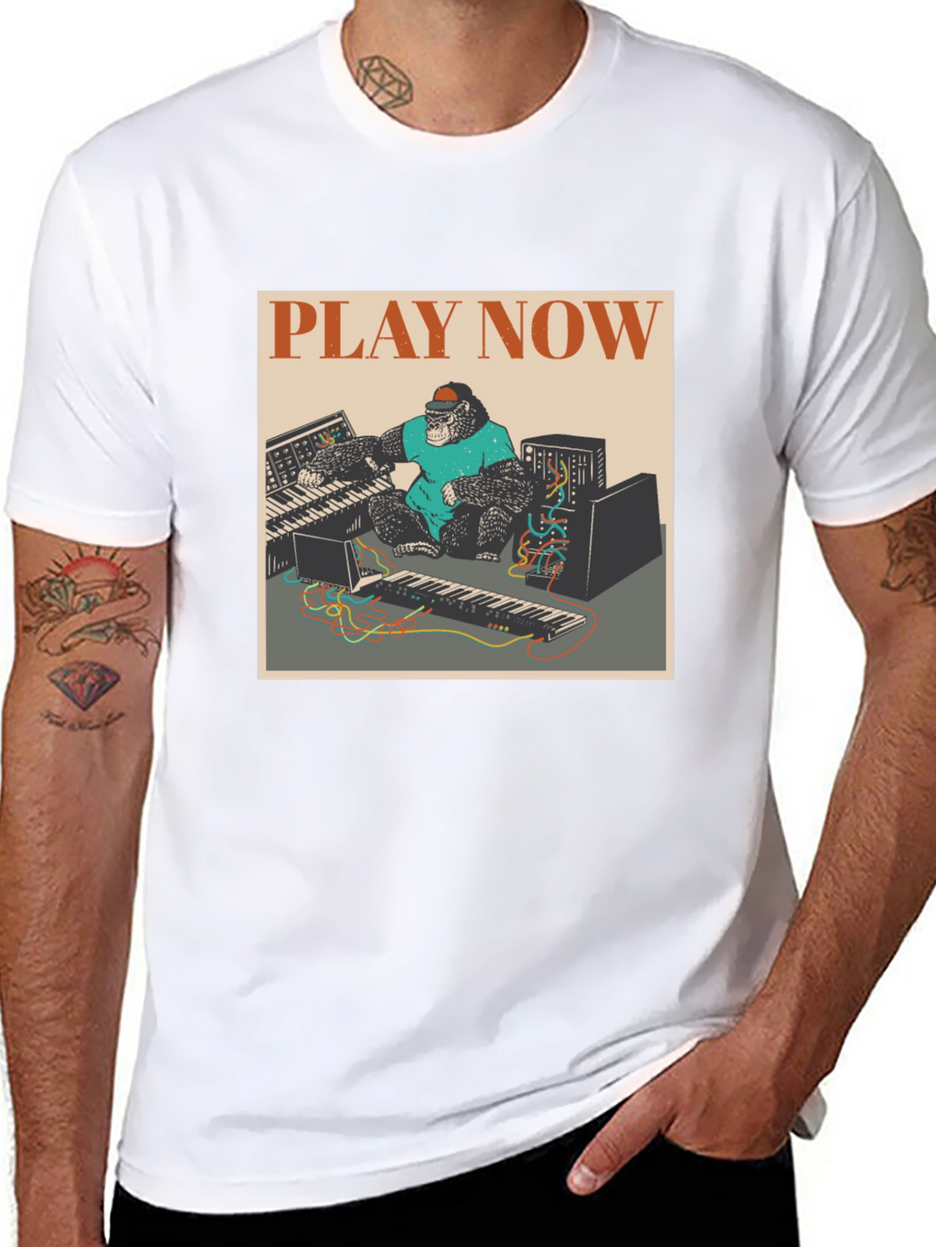 Play Now Gorilla Graphic Tee - Black