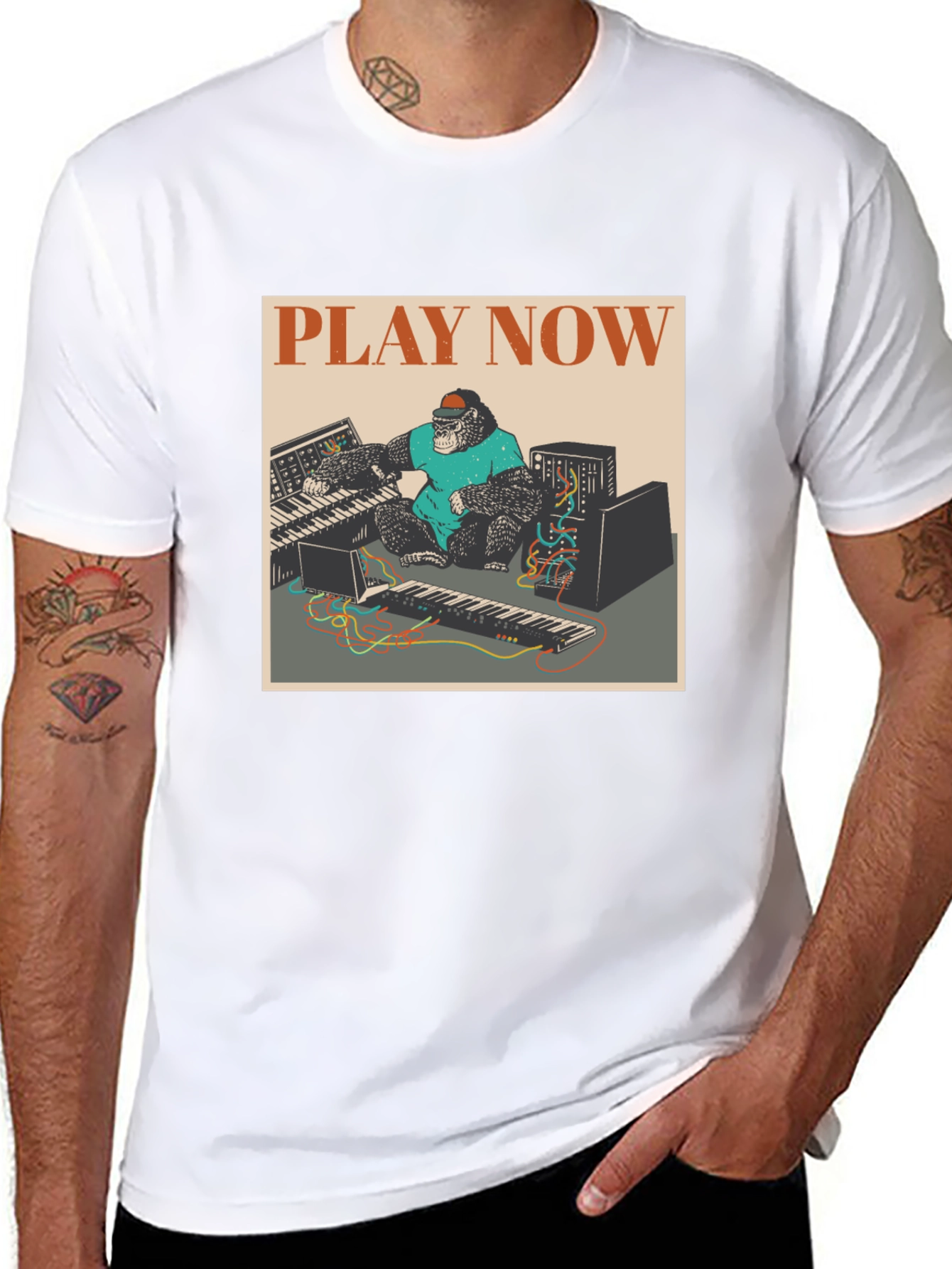 Play Now Gorilla Graphic Tee - Black
