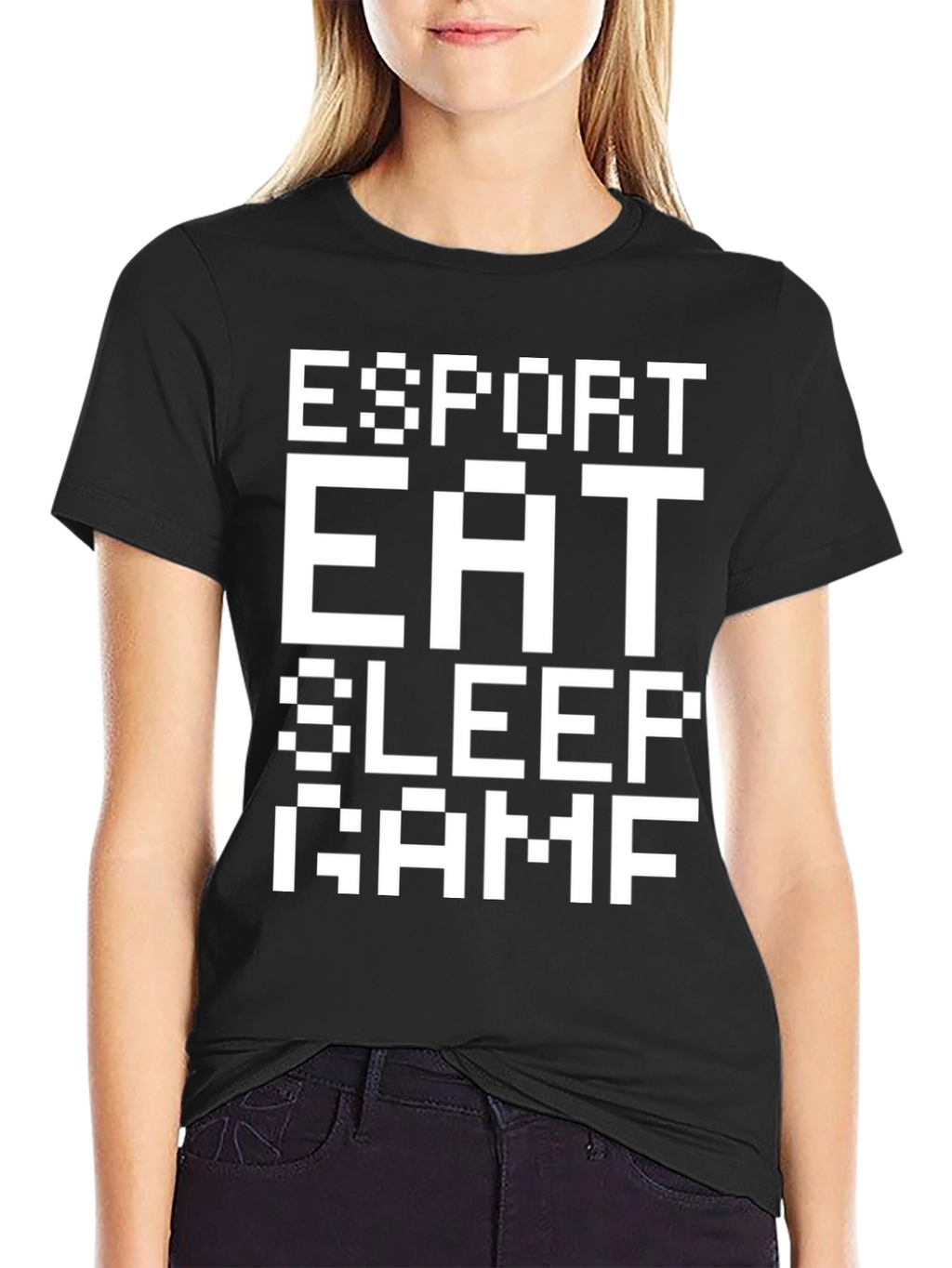 Esport Eat Sleep Game Pixel T-Shirt