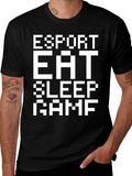 Esport Eat Sleep Game Pixel T-Shirt