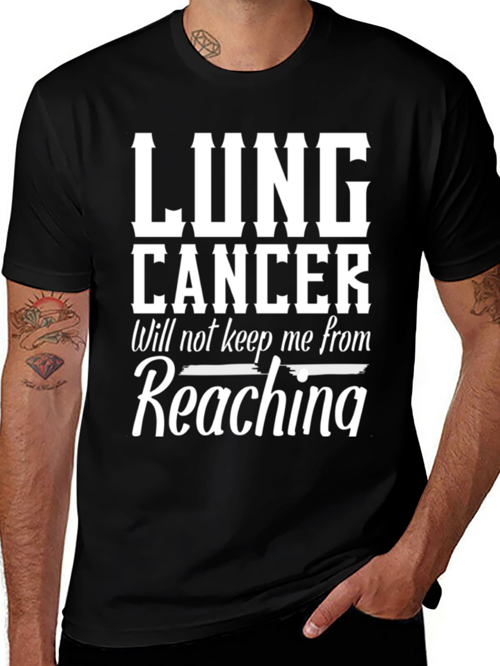 Lung Cancer Awareness T-Shirt - Reaching