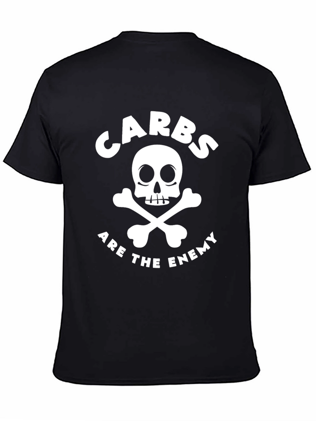 Carbs Are the Enemy Black Graphic T-Shirt