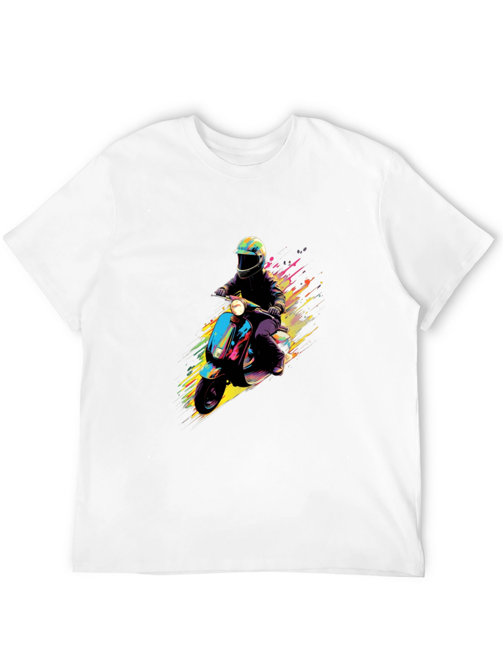 Retro Scooter Graphic T-Shirt - Cool Rider Design