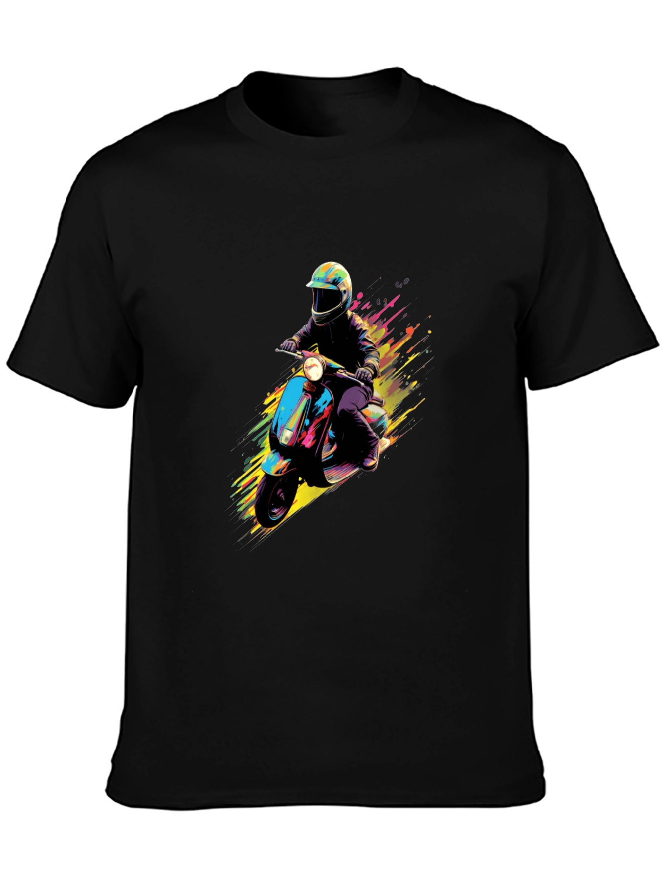 Retro Scooter Graphic T-Shirt - Cool Rider Design