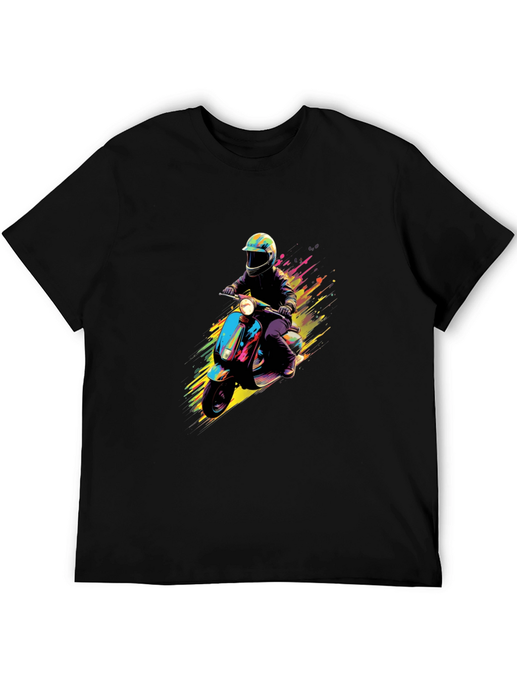 Retro Scooter Graphic T-Shirt - Cool Rider Design