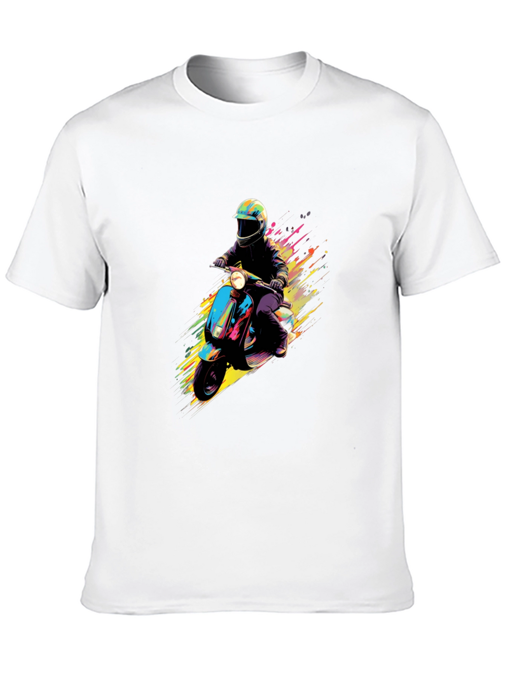 Retro Scooter Graphic T-Shirt - Cool Rider Design