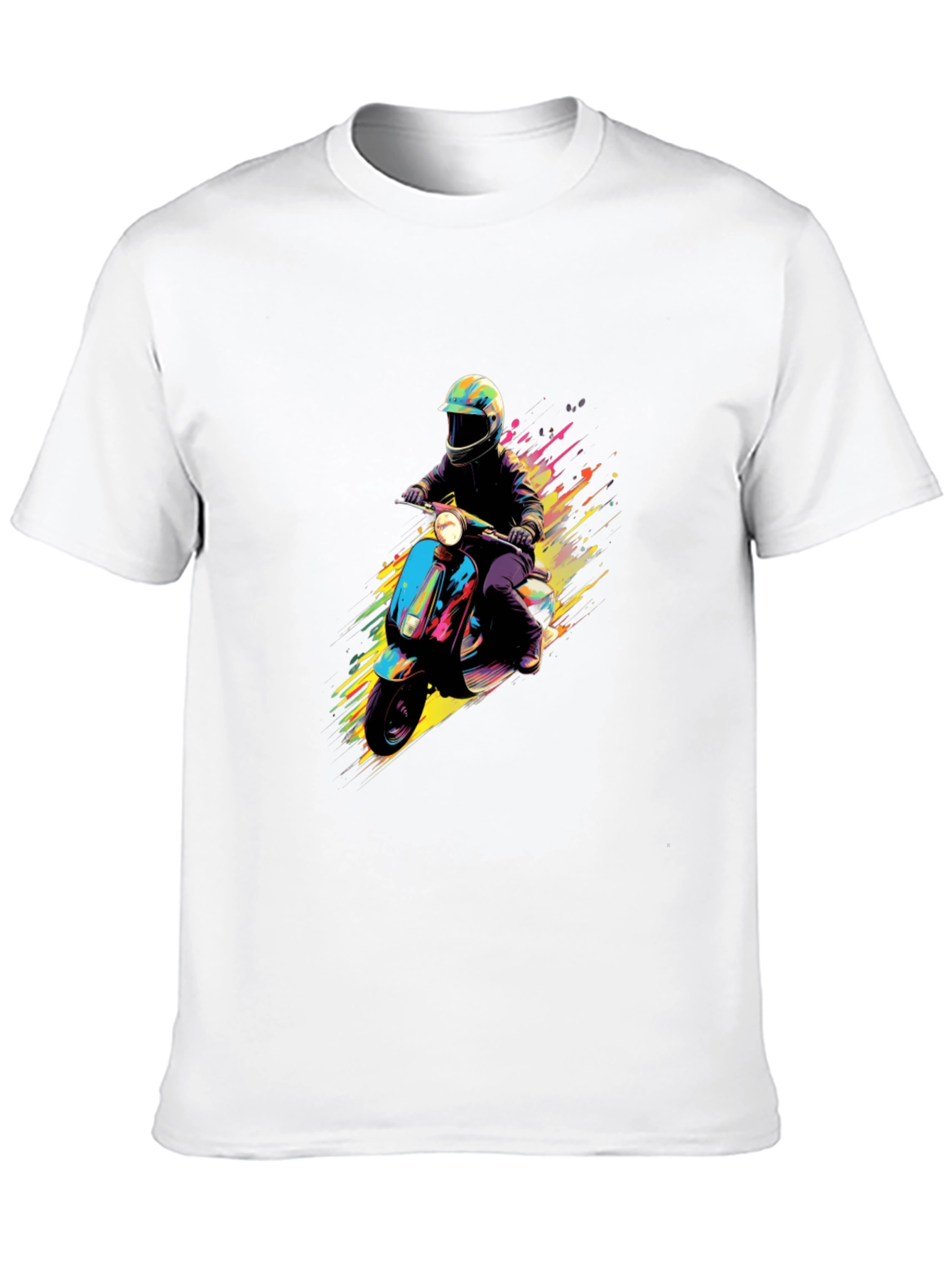 Retro Scooter Graphic T-Shirt - Cool Rider Design