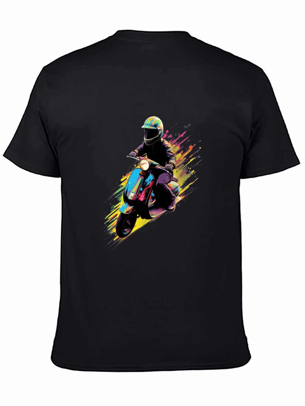 Retro Scooter Graphic T-Shirt - Cool Rider Design