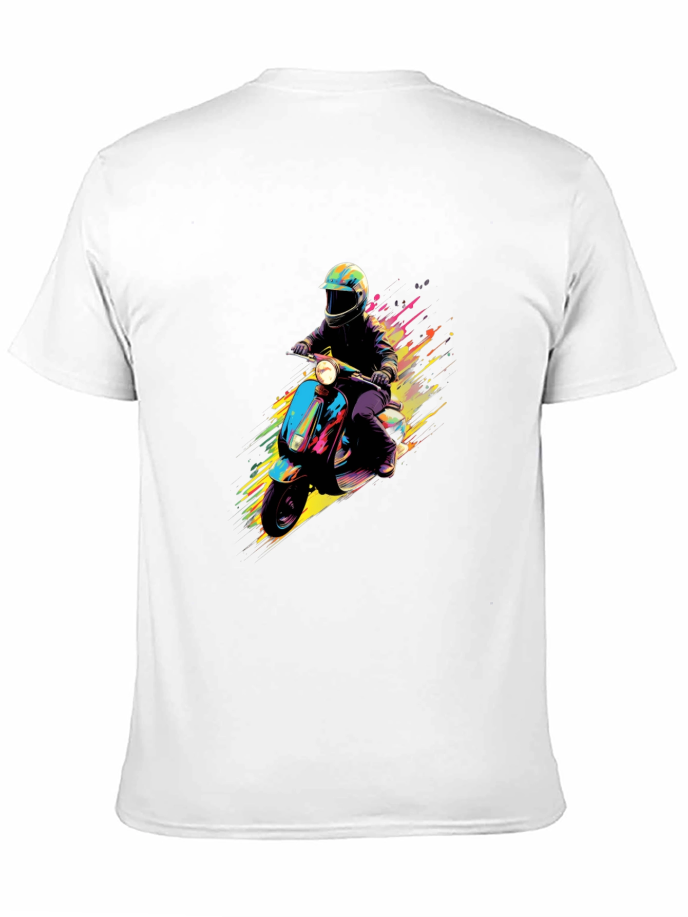 Retro Scooter Graphic T-Shirt - Cool Rider Design