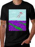 Kite in Flower Field Graphic Tee
