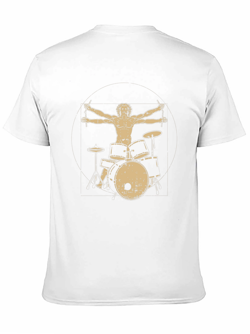 Vitruvian Drummer T-Shirt - Classic Design