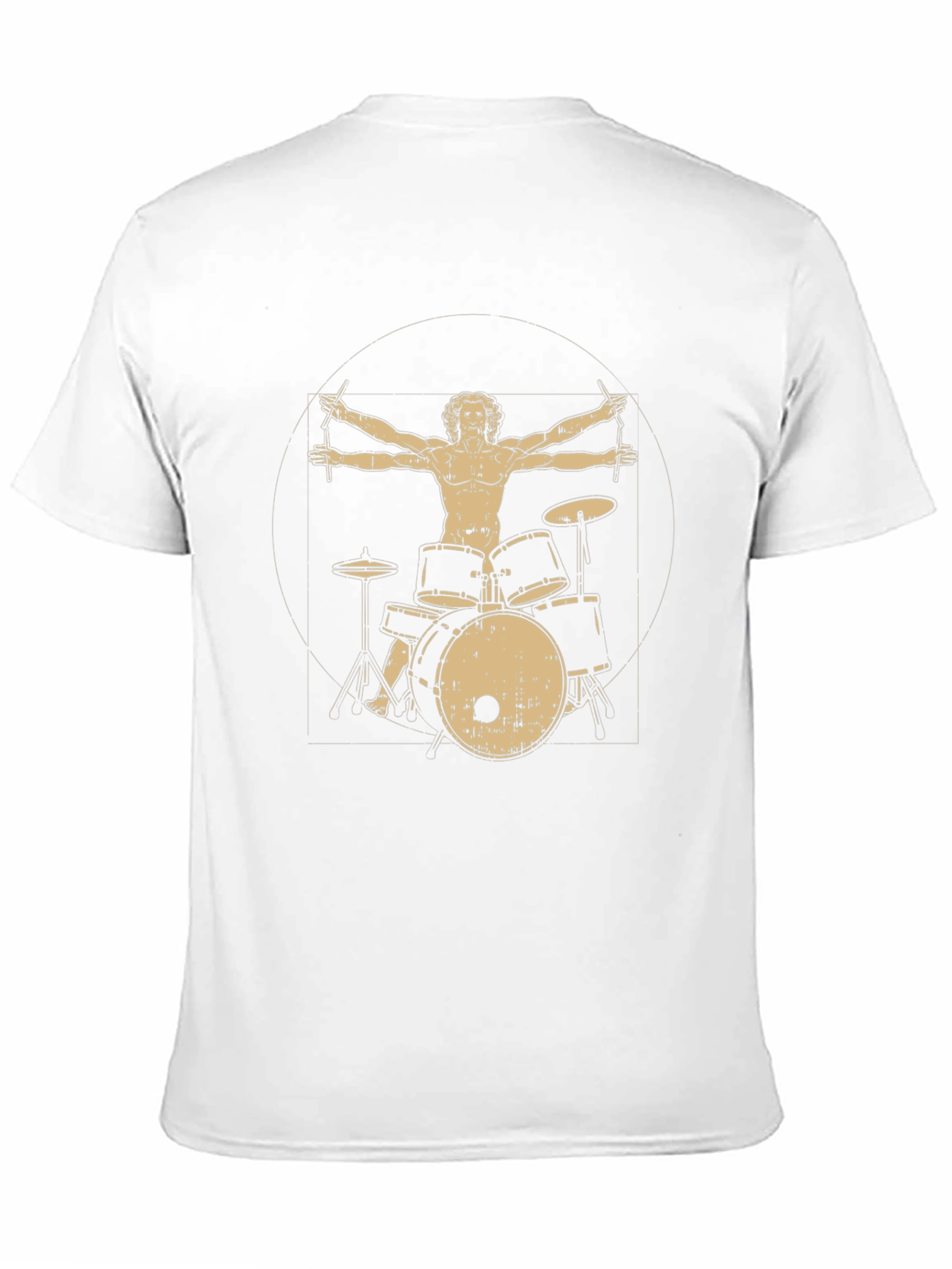 Vitruvian Drummer T-Shirt - Classic Design