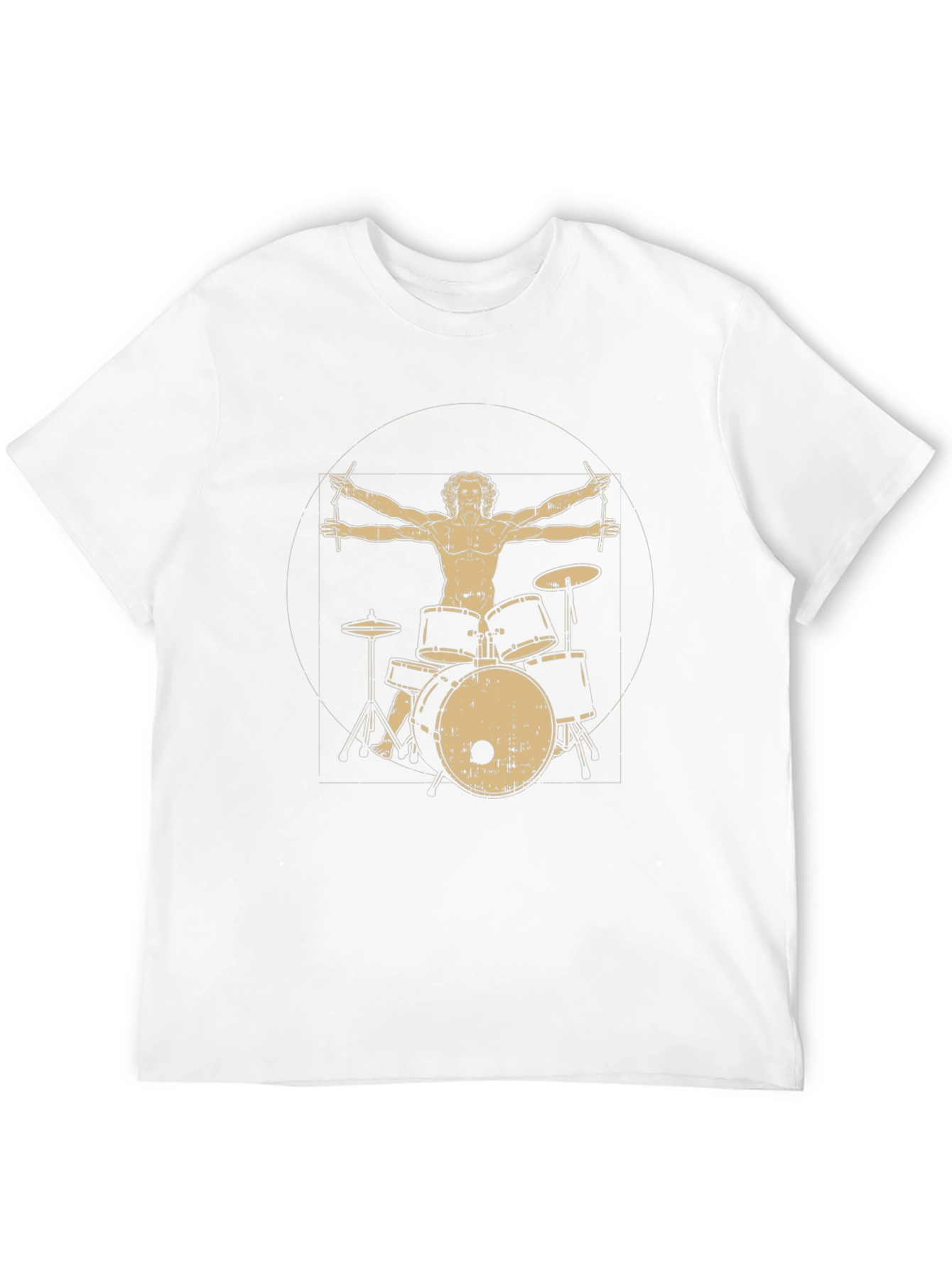 Vitruvian Drummer T-Shirt - Classic Design