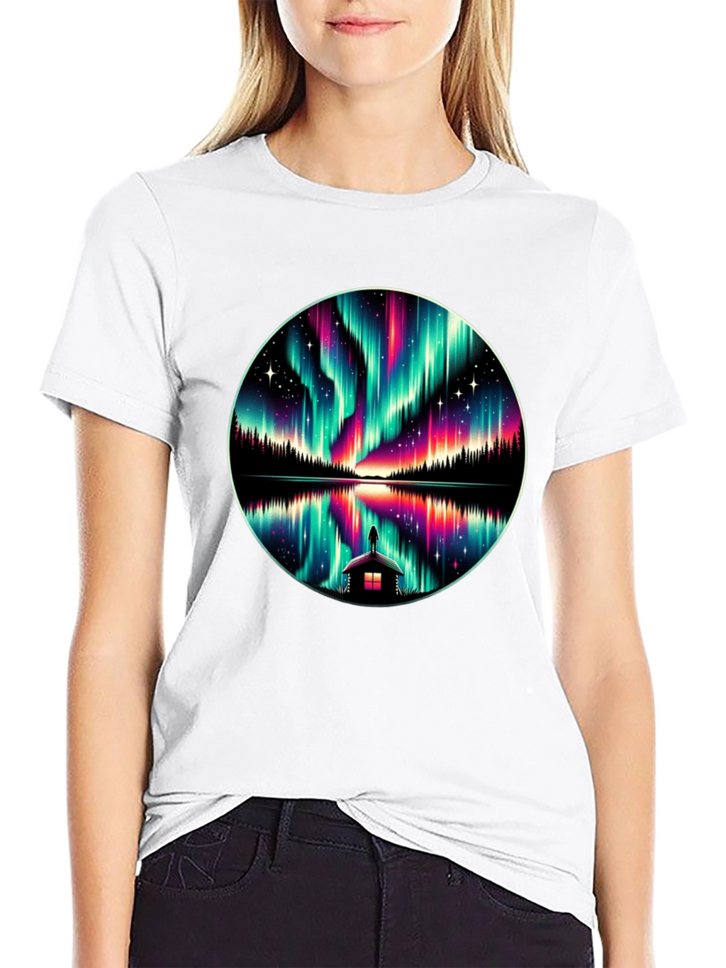 Aurora Borealis Reflection T-Shirt