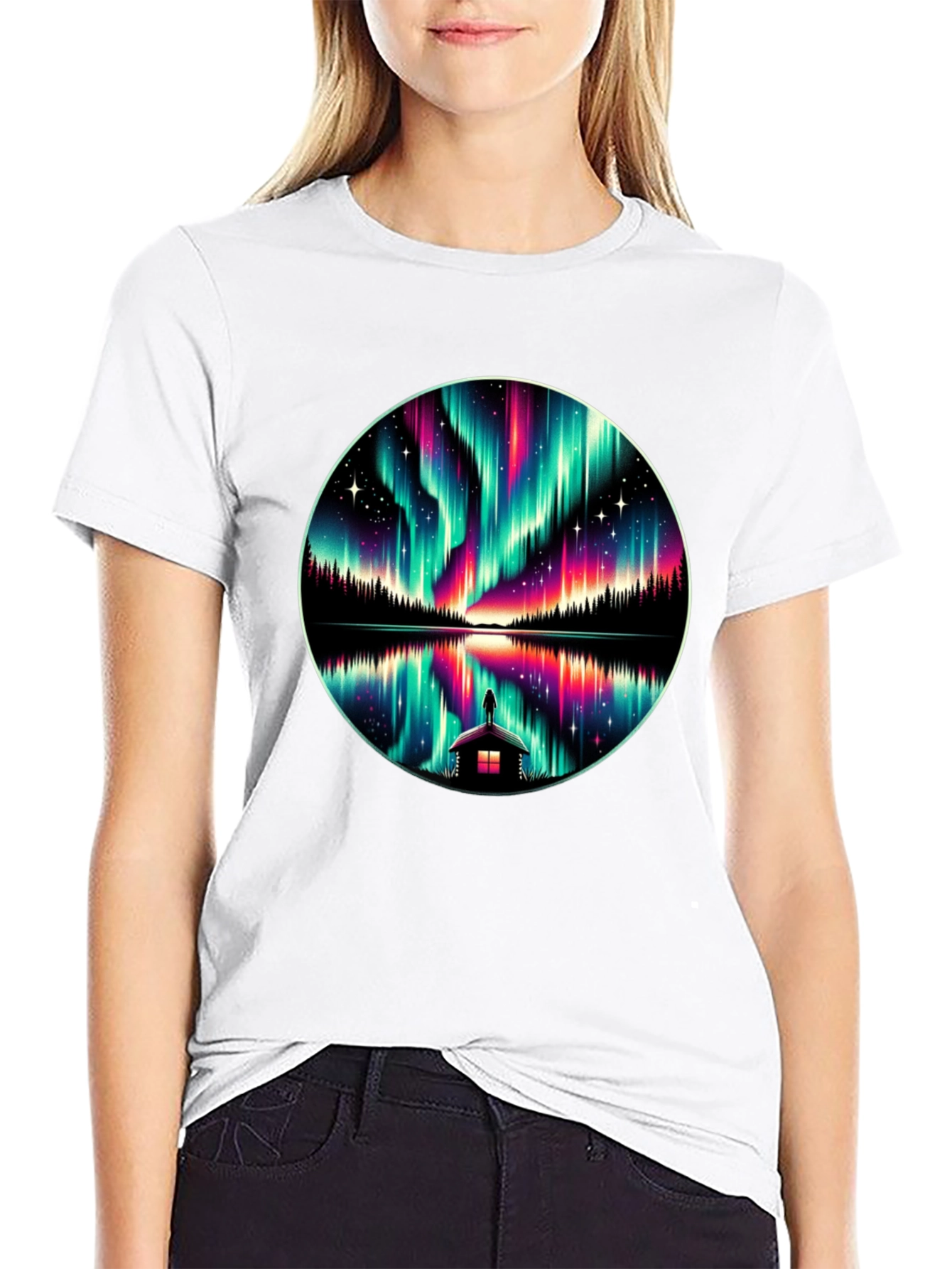 Aurora Borealis Reflection T-Shirt