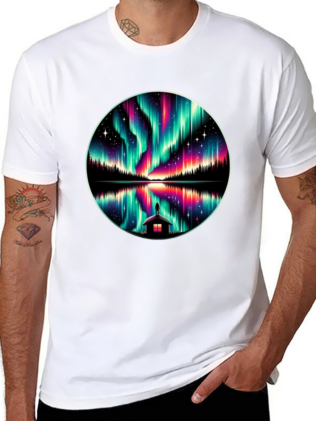 Aurora Borealis Reflection T-Shirt