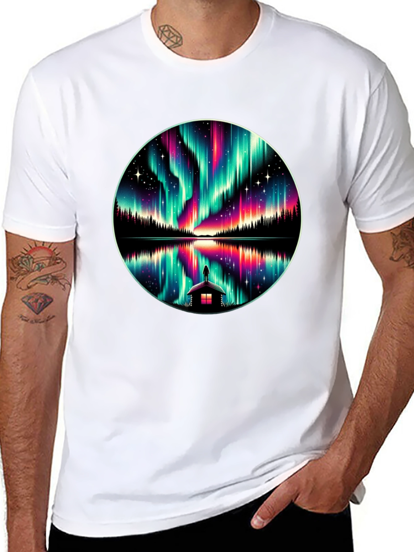 Aurora Borealis Reflection T-Shirt