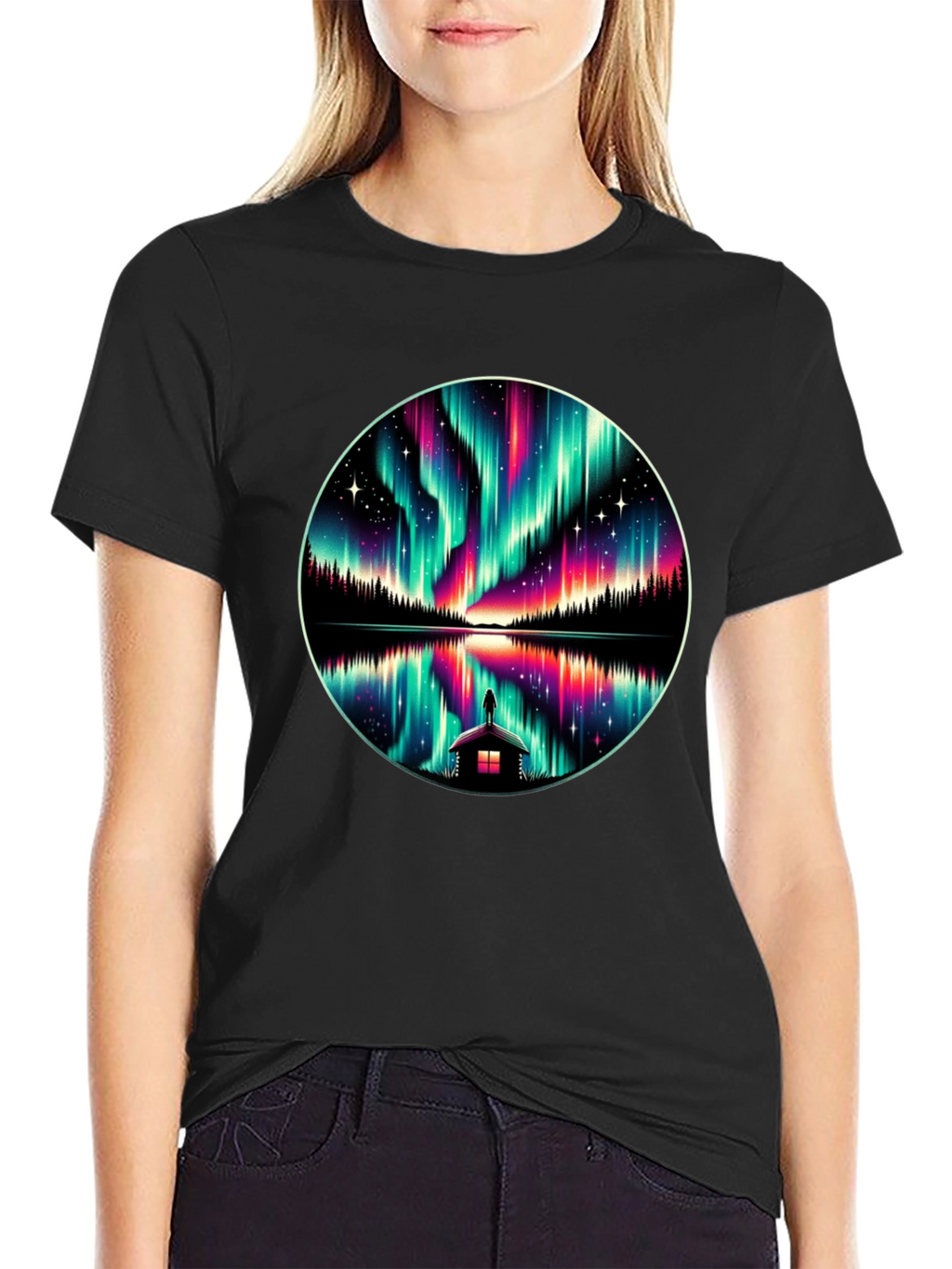 Aurora Borealis Reflection T-Shirt