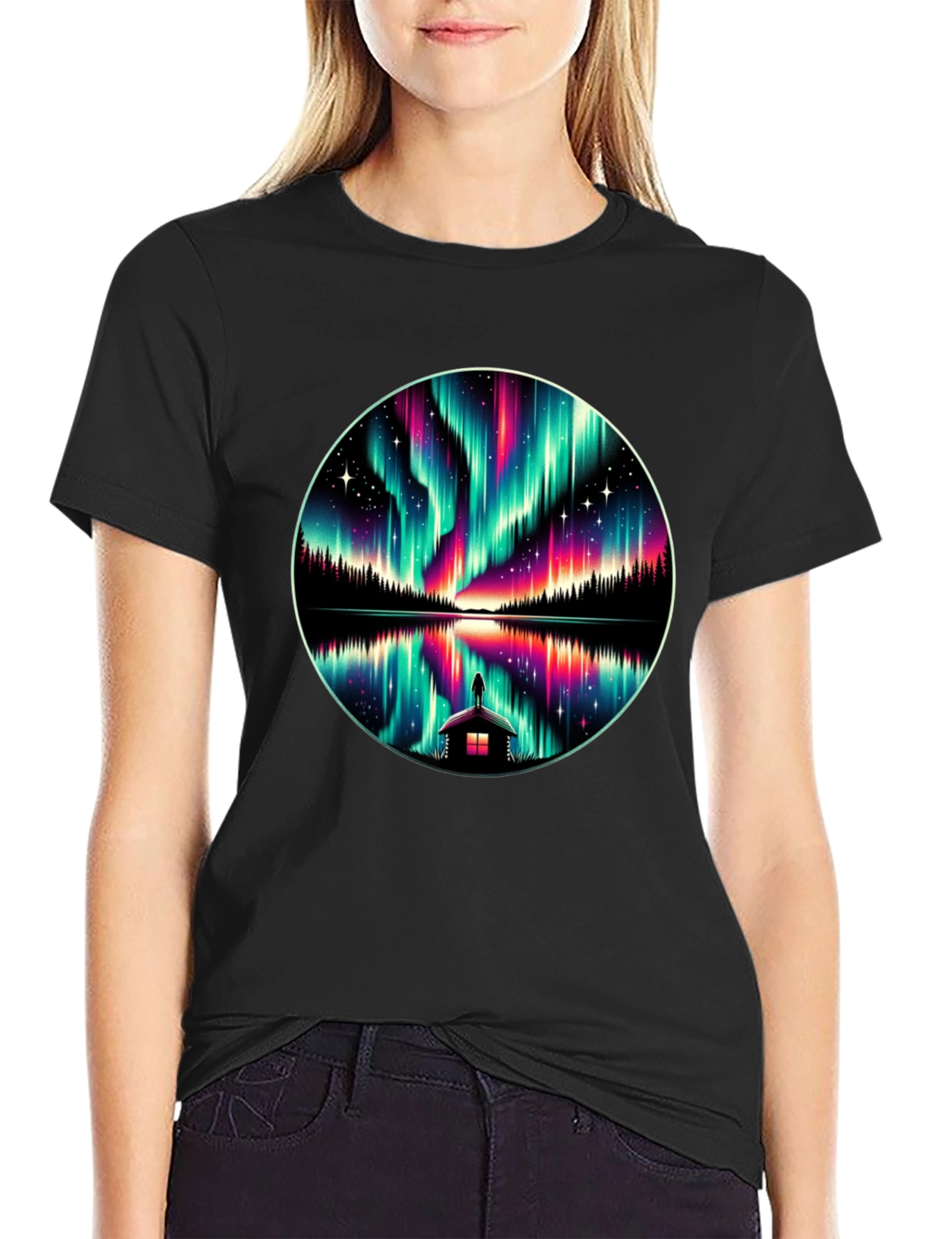 Aurora Borealis Reflection T-Shirt