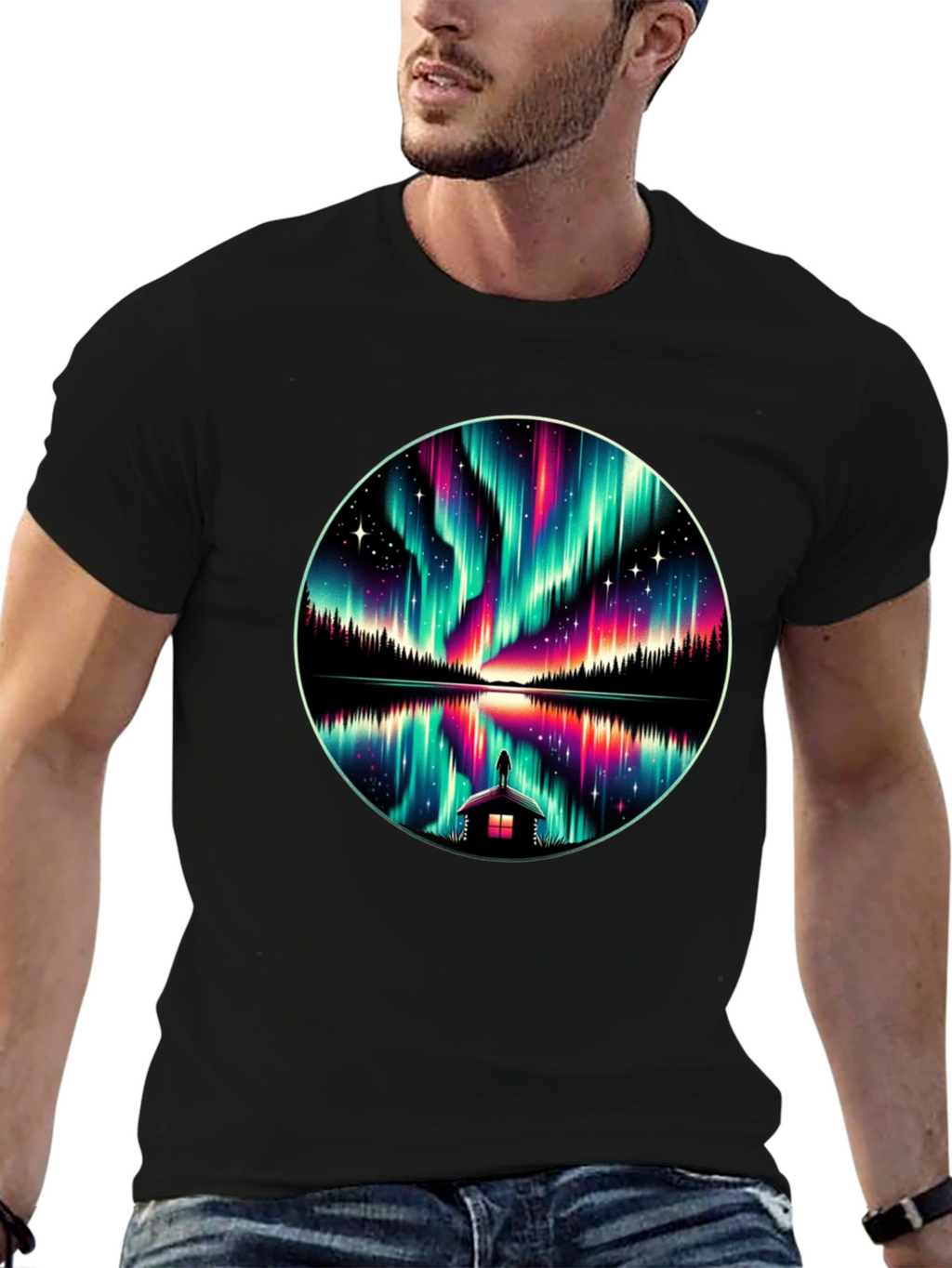 Aurora Borealis Reflection T-Shirt