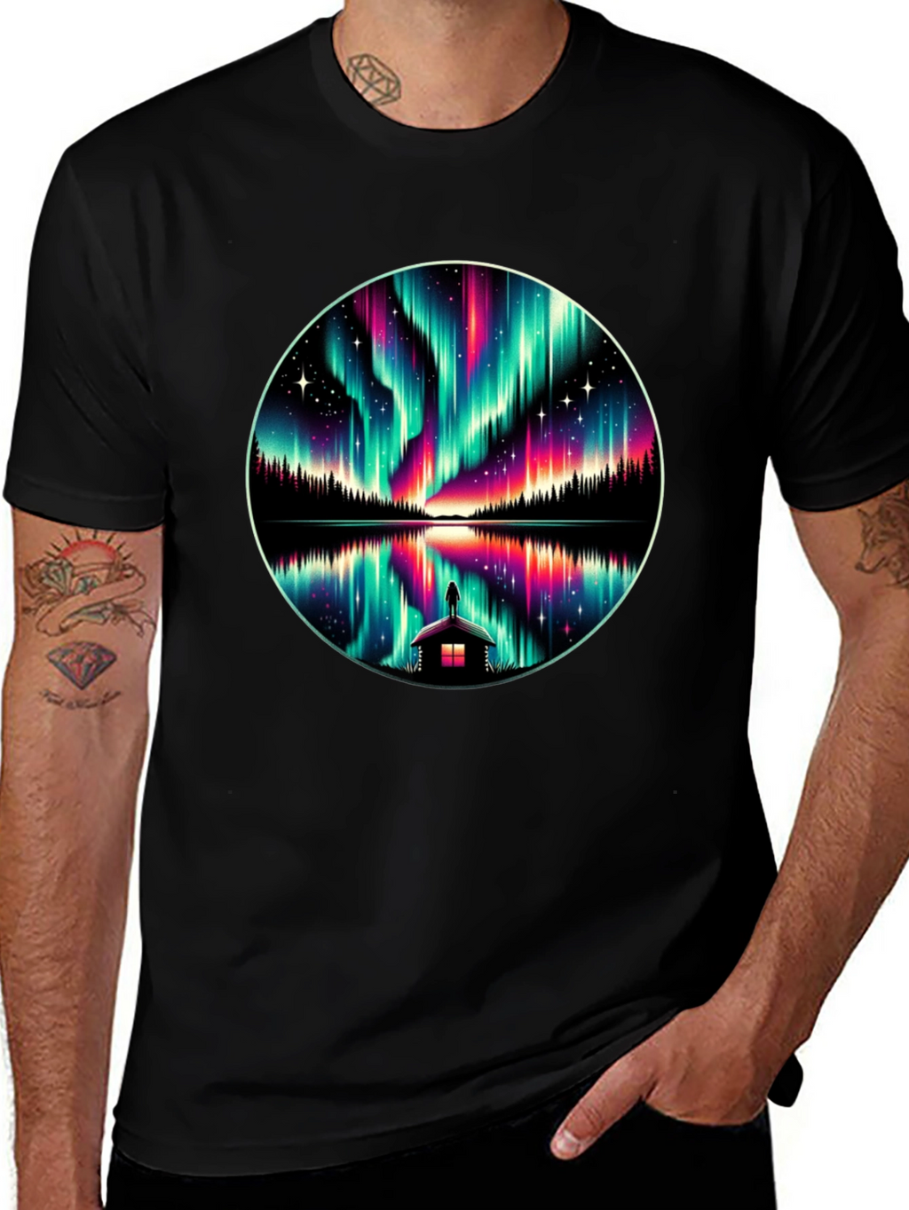 Aurora Borealis Reflection T-Shirt
