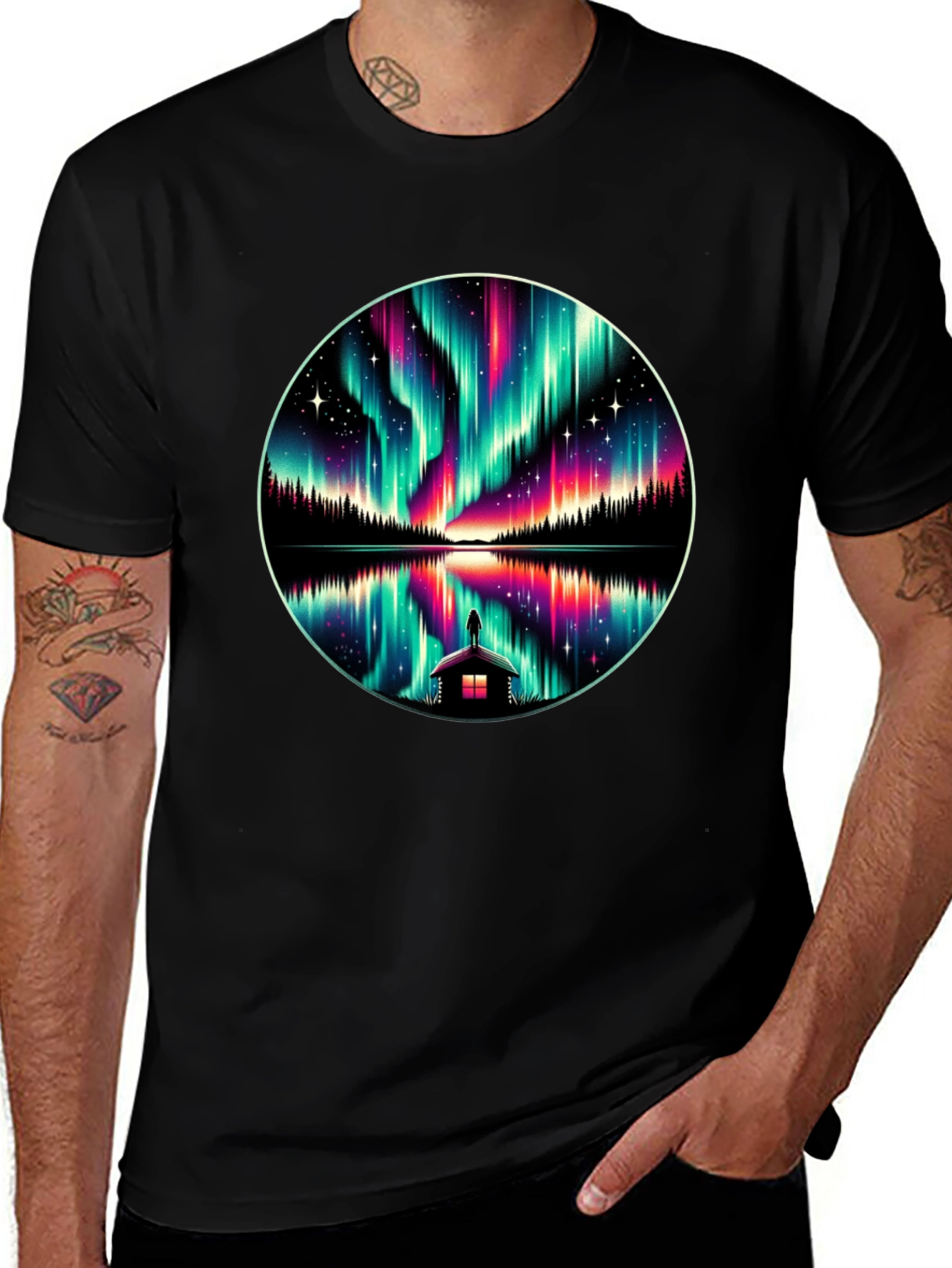 Aurora Borealis Reflection T-Shirt