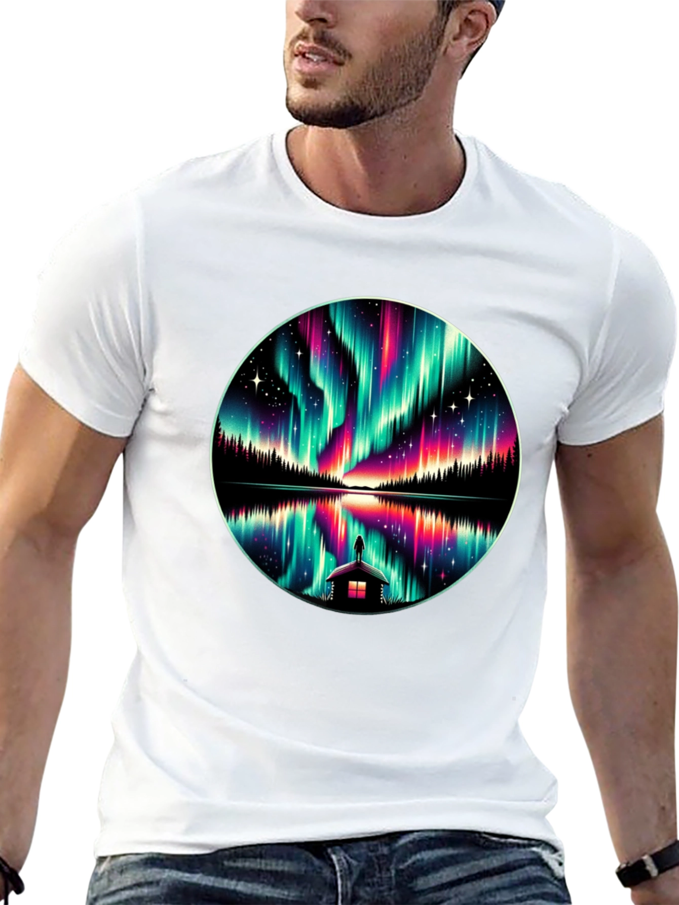 Aurora Borealis Reflection T-Shirt