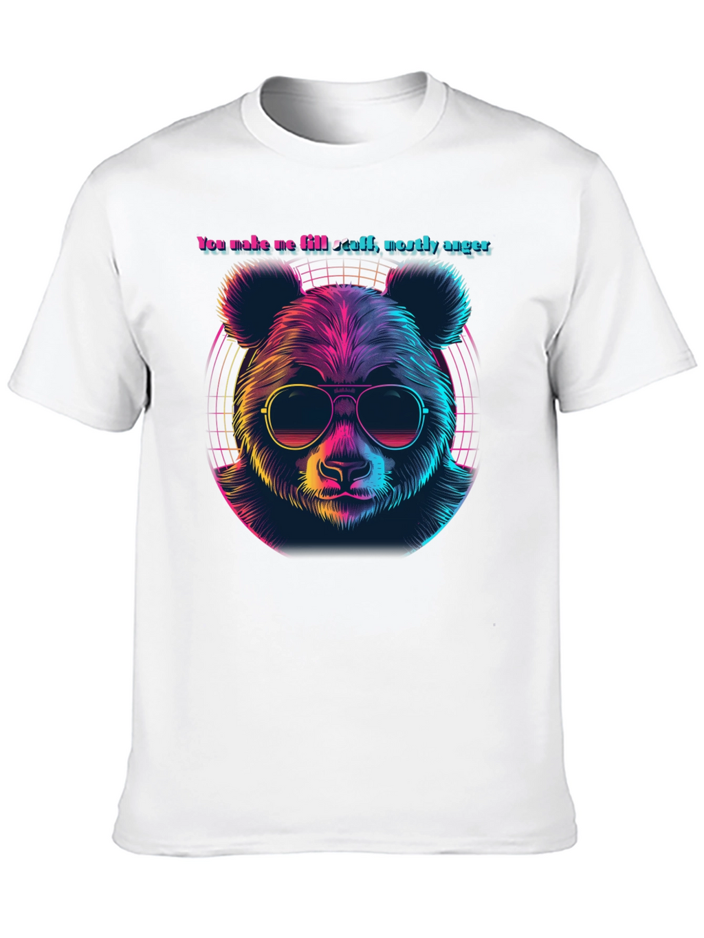 Retro Panda Bear T-Shirt - Anger Funny Tee