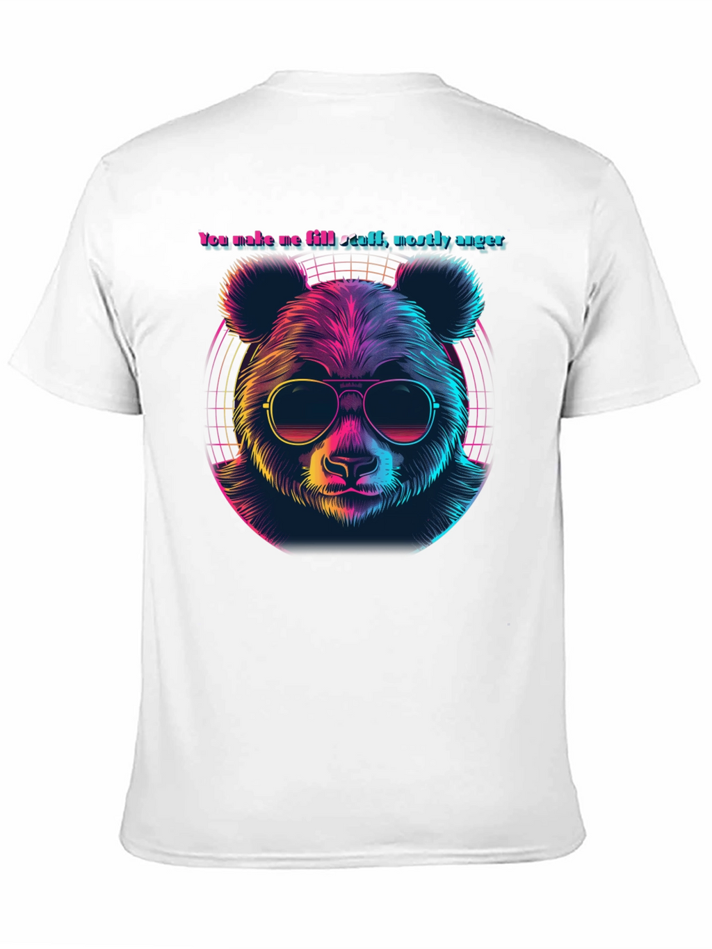 Retro Panda Bear T-Shirt - Anger Funny Tee