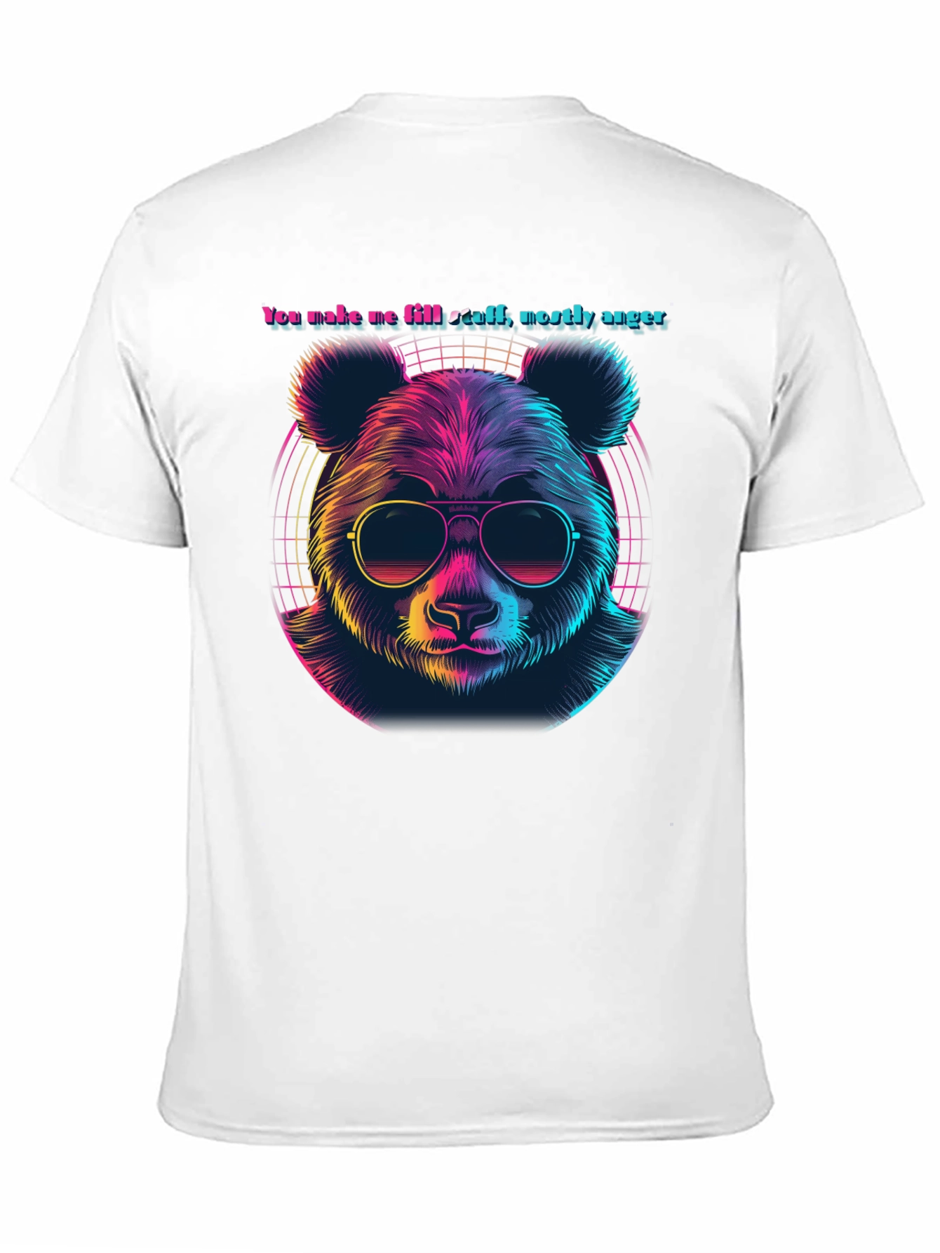 Retro Panda Bear T-Shirt - Anger Funny Tee