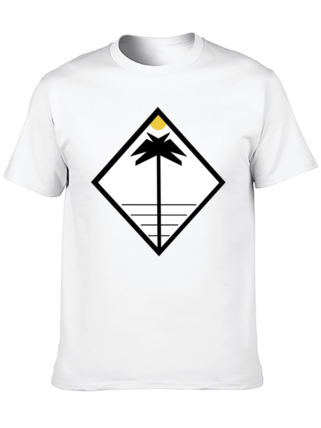 Geometric Palm Tee - Modern Minimalist Design