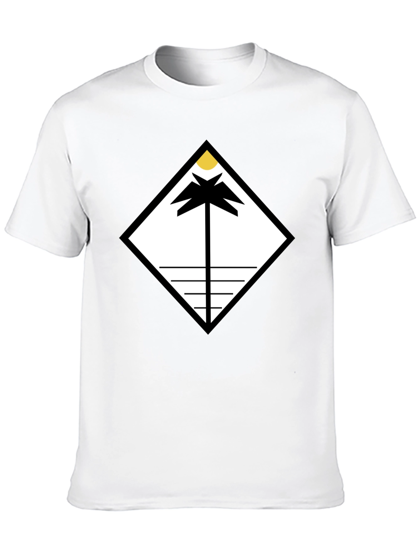 Geometric Palm Tee - Modern Minimalist Design