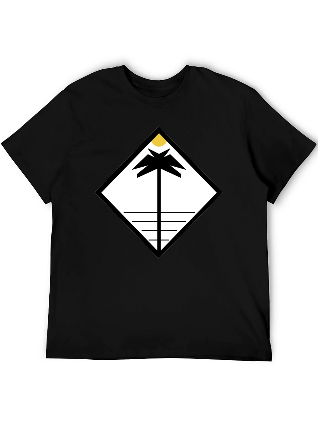Geometric Palm Tee - Modern Minimalist Design
