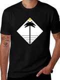 Geometric Palm Tee - Modern Minimalist Design