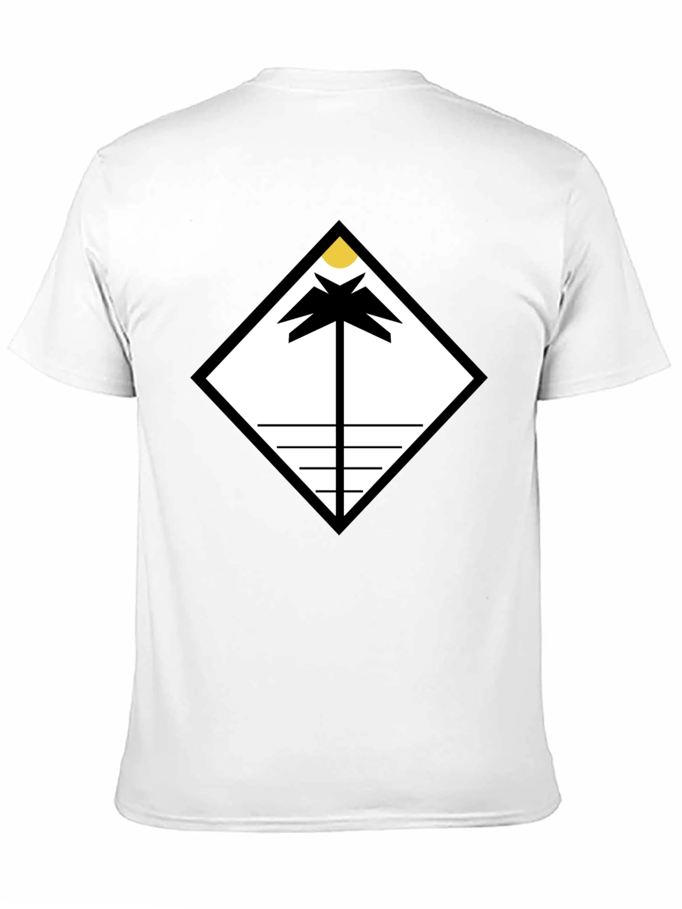Geometric Palm Tee - Modern Minimalist Design