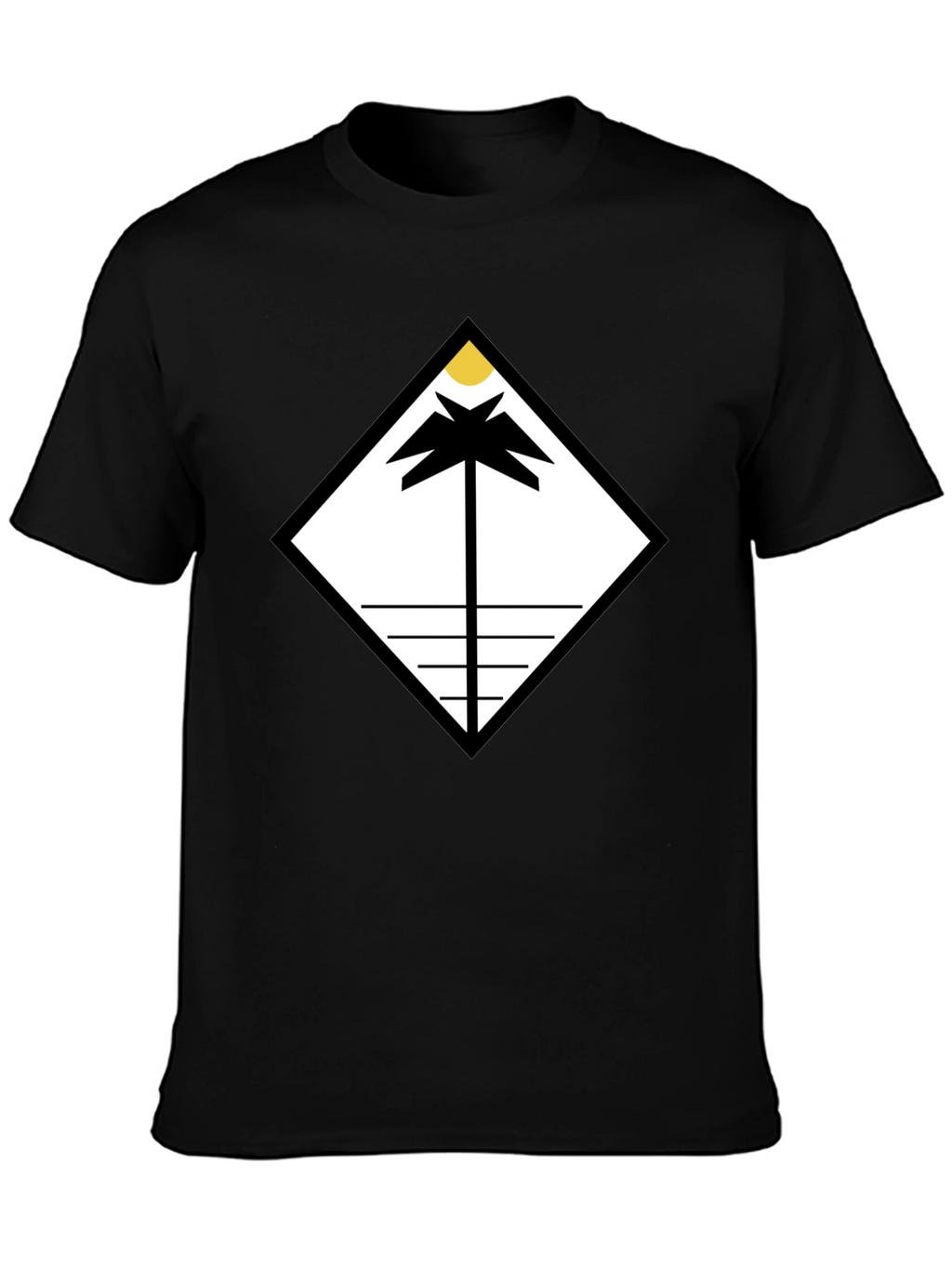 Geometric Palm Tee - Modern Minimalist Design