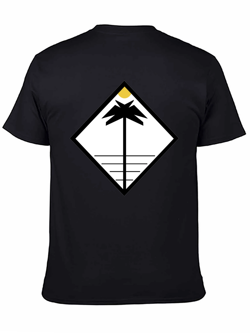 Geometric Palm Tee - Modern Minimalist Design