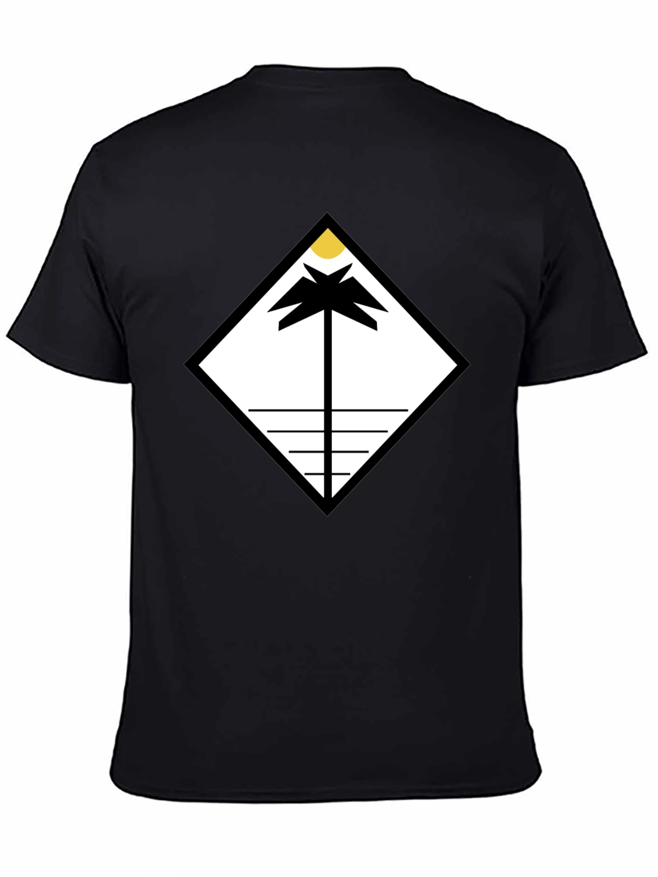 Geometric Palm Tee - Modern Minimalist Design