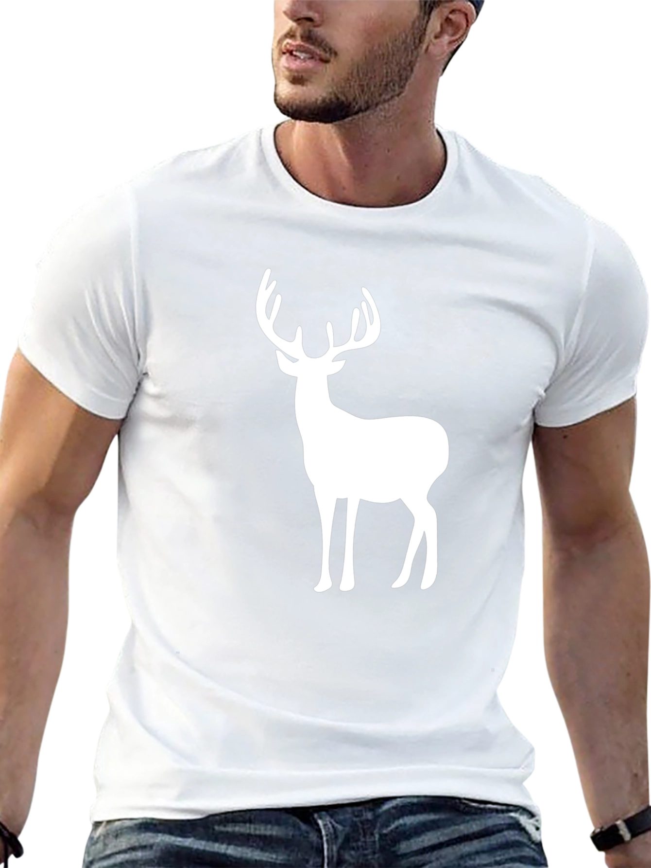 Deer Graphic Tee - Mens Black T-Shirt