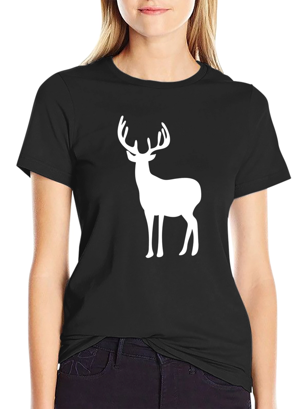 Deer Graphic Tee - Mens Black T-Shirt