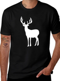 Deer Graphic Tee - Mens Black T-Shirt