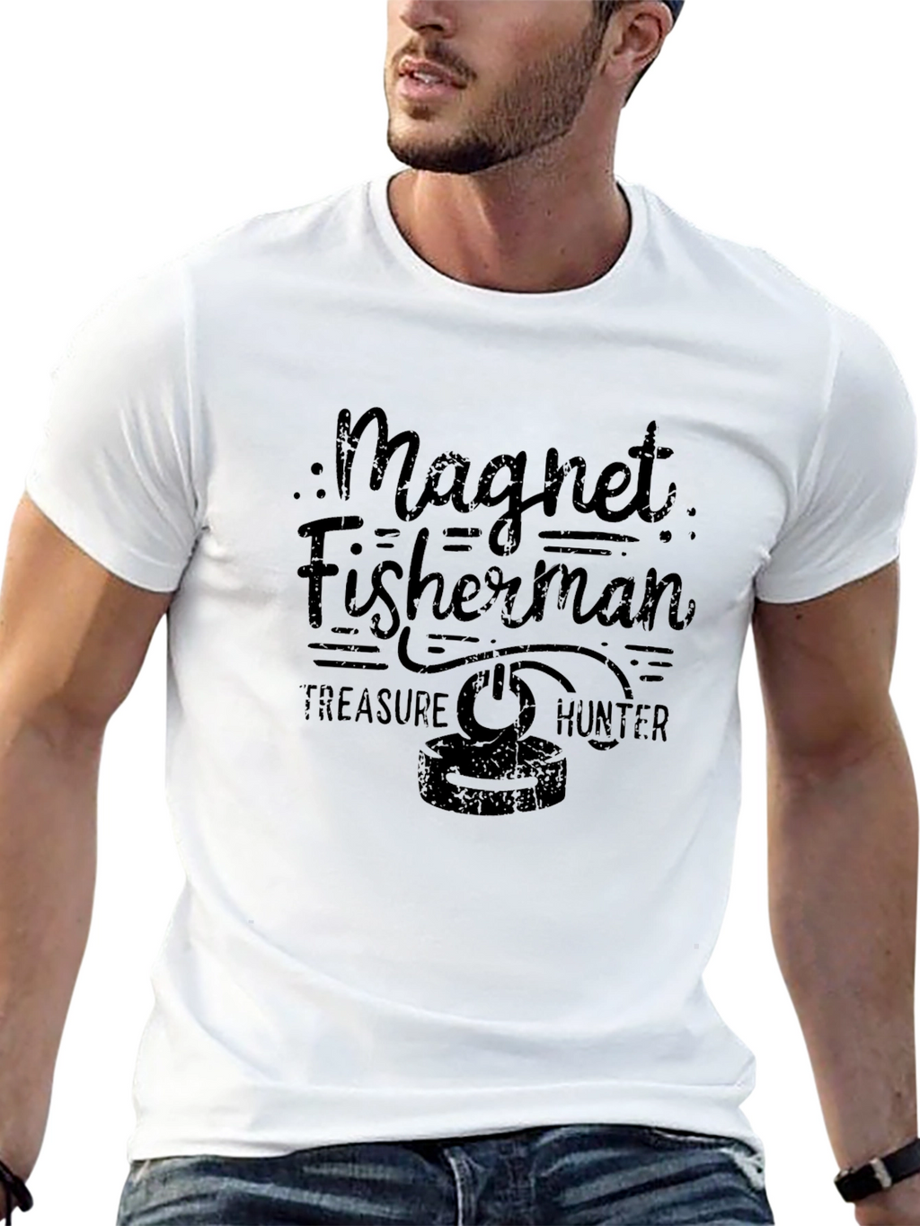 Magnet Fisherman Treasure Hunter T-Shirt