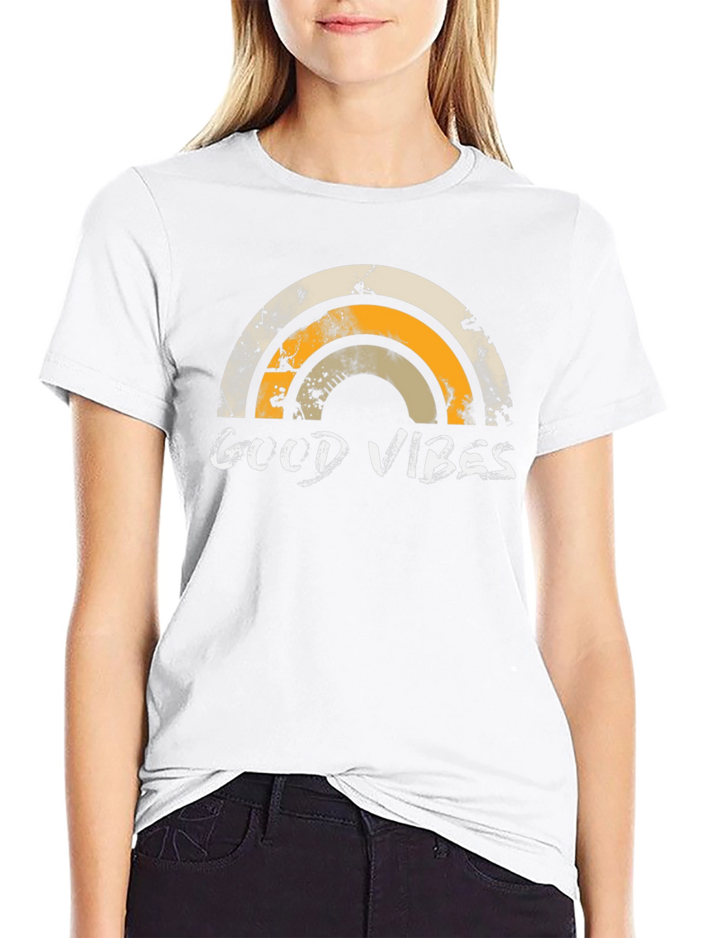 Good Vibes Rainbow Graphic Tee