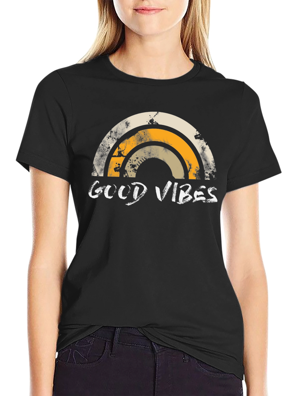 Good Vibes Rainbow Graphic Tee