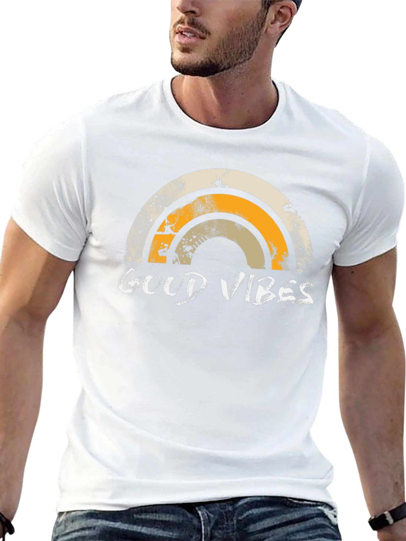 Good Vibes Rainbow Graphic Tee