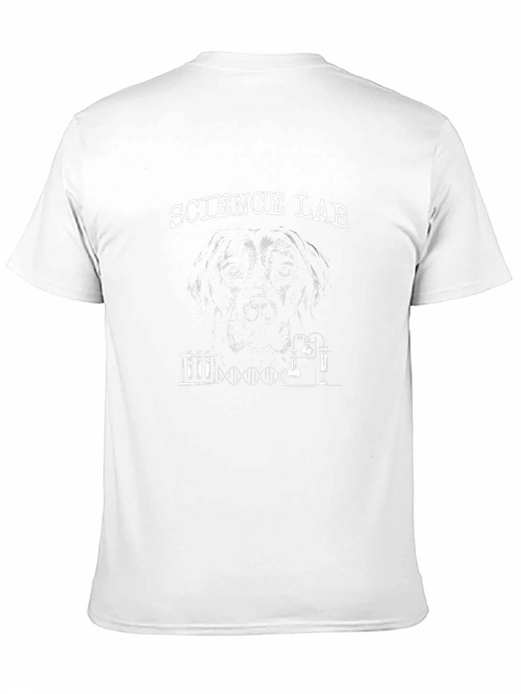 Science Lab Dog Graphic Tee - Black Cotton T-Shirt