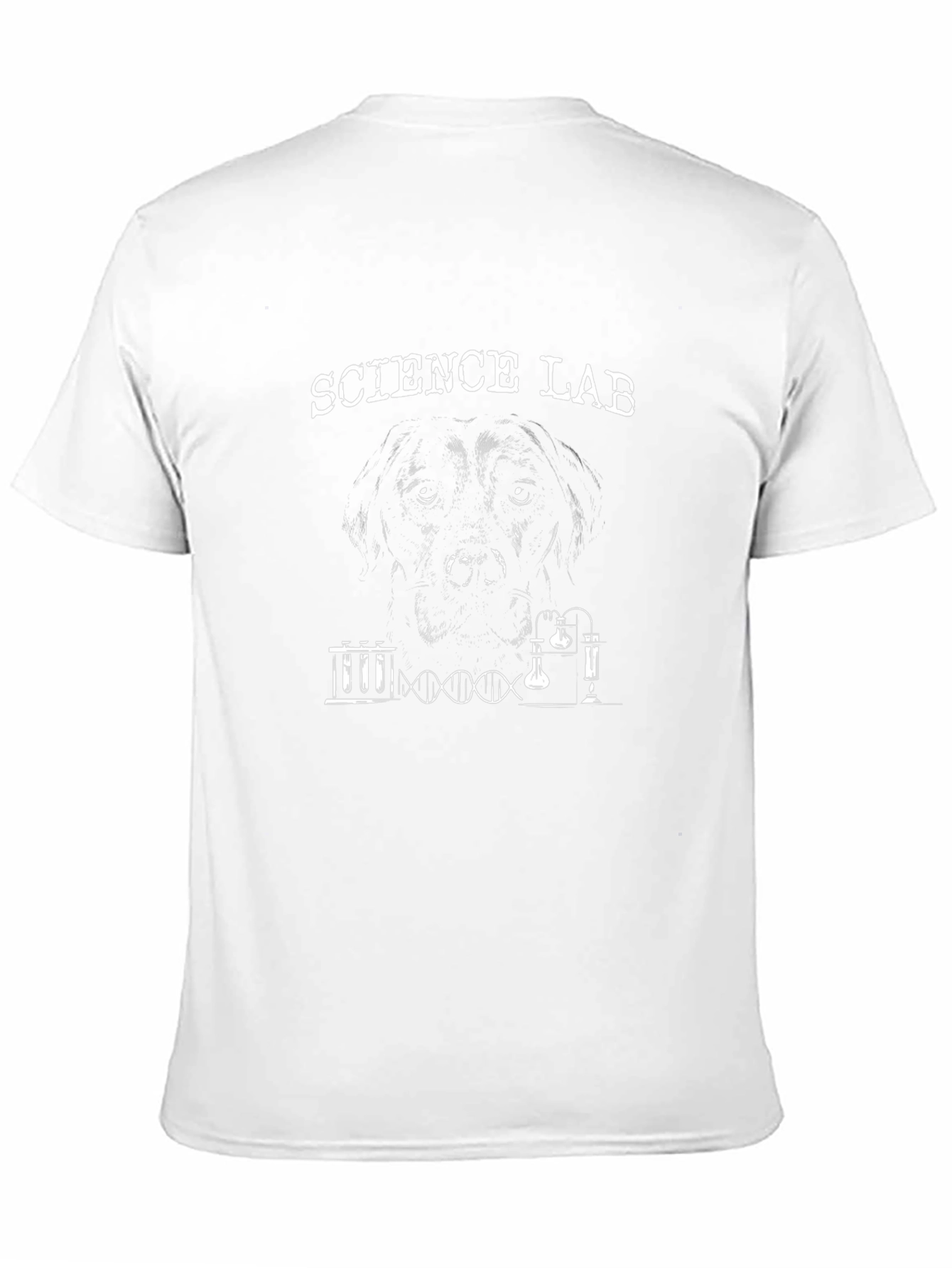 Science Lab Dog Graphic Tee - Black Cotton T-Shirt