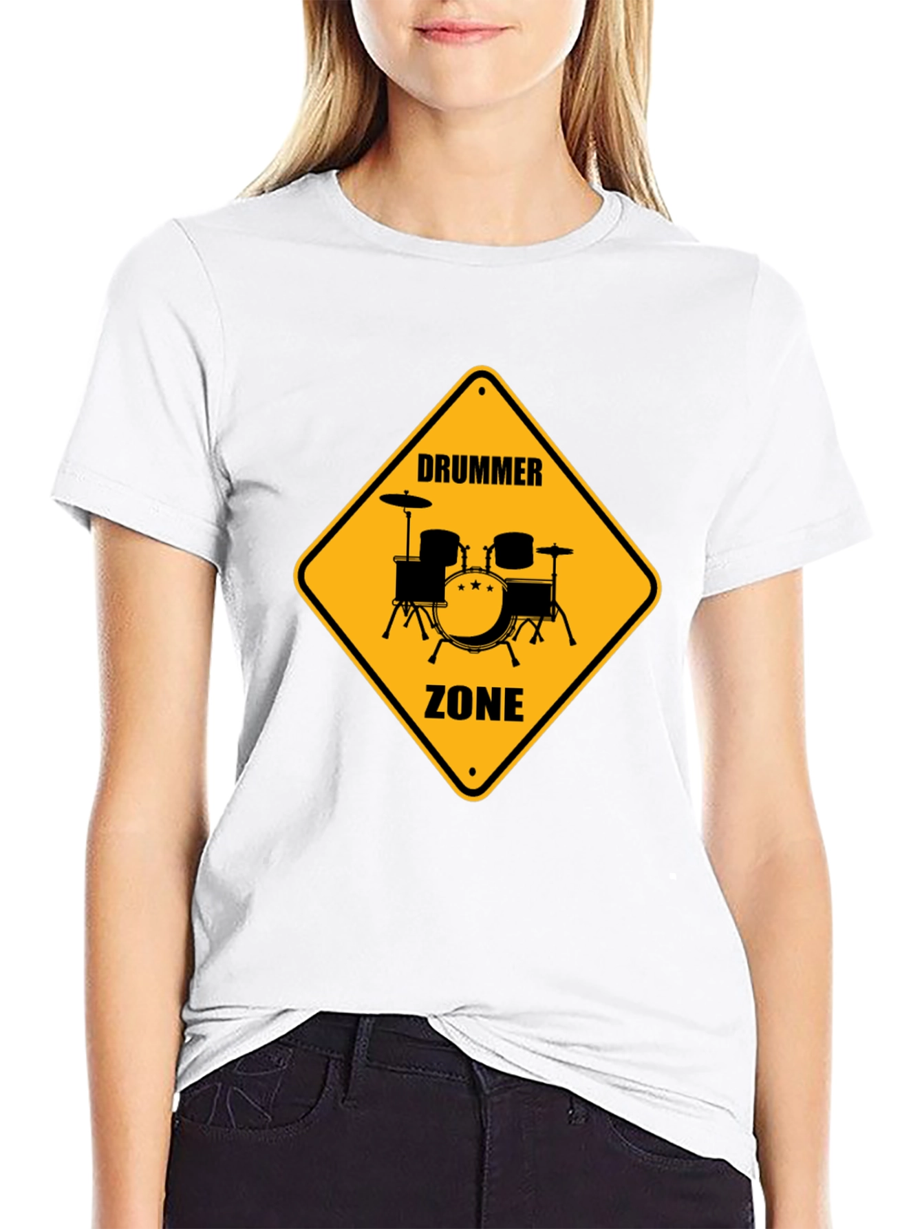Drummer Zone Graphic Tee - Black Cotton T-Shirt